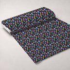 Pysanky Garden Pattern 12 Fleece Fabric — fleece fabric unrolled bolt preview (mv-fleece-v1:bolt)