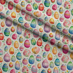 Pysanky Garden Pattern 14 Fleece Fabric — fleece fabric folded close-up preview (mv-fleece-v1:lying)