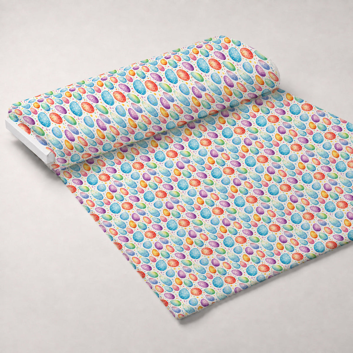 Pysanky Garden Pattern 15 Fleece Fabric — fleece fabric unrolled bolt preview (mv-fleece-v1:bolt)