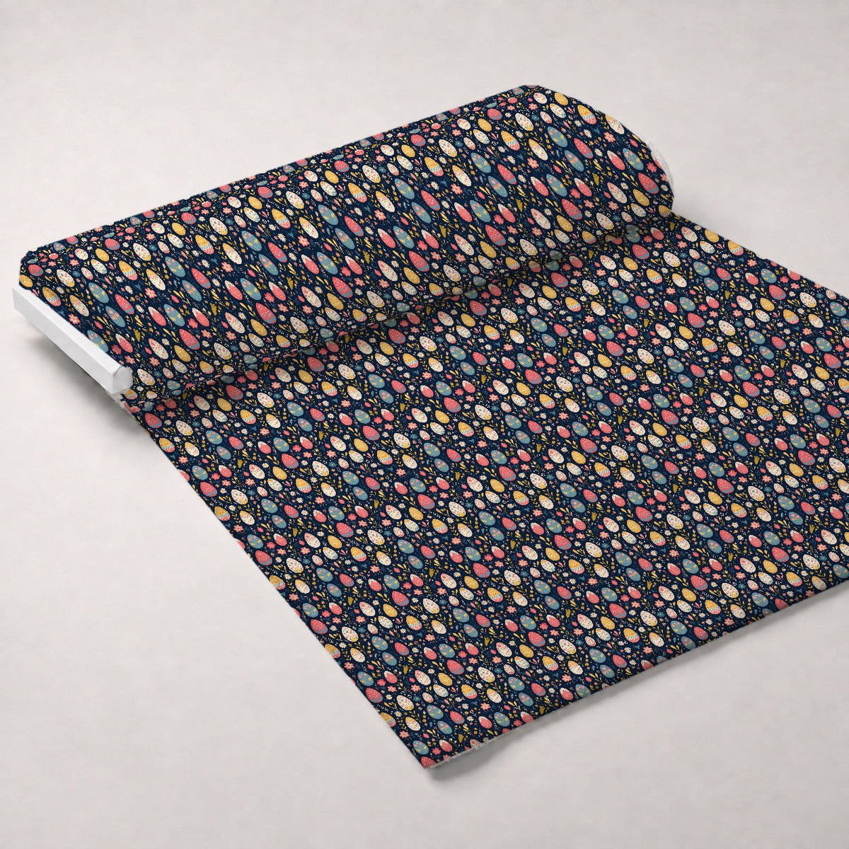 Pysanky Garden Pattern 17 Fleece Fabric — fleece fabric unrolled bolt preview (mv-fleece-v1:bolt)