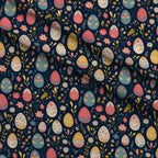 Pysanky Garden Pattern 17 Fleece Fabric — fleece fabric folded close-up preview (mv-fleece-v1:lying)