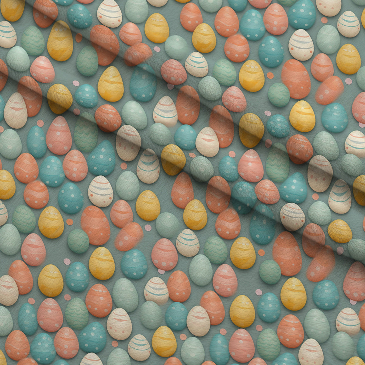 Pysanky Garden Pattern 18 Fleece Fabric — fleece fabric folded close-up preview (mv-fleece-v1:lying)