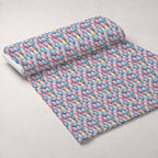 Pysanky Garden Pattern 20 Fleece Fabric — fleece fabric unrolled bolt preview (mv-fleece-v1:bolt)