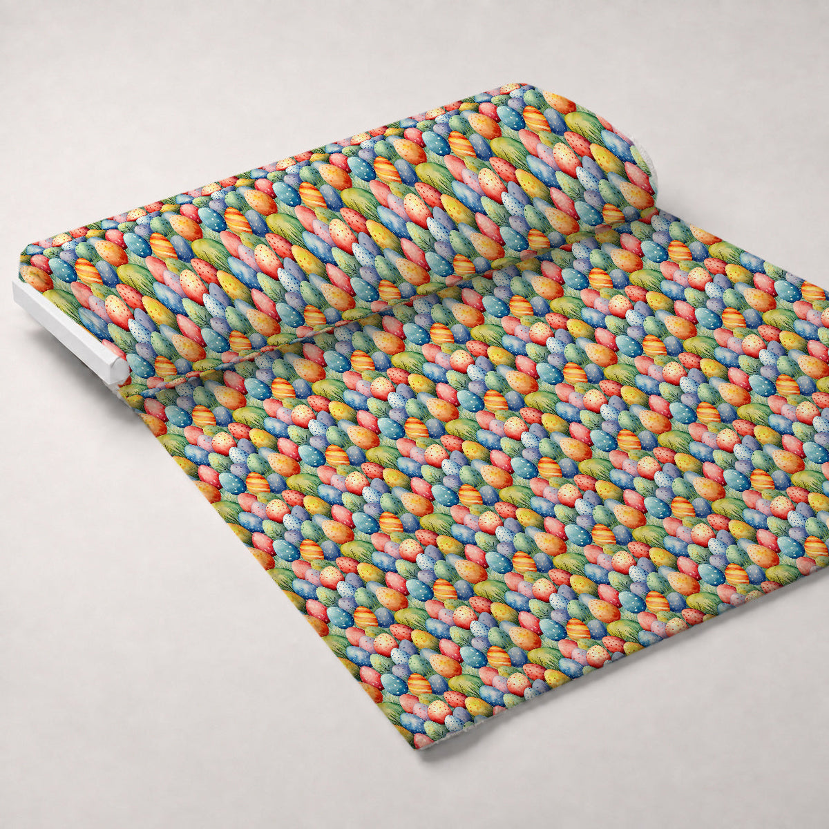 Pysanky Garden Pattern 22 Fleece Fabric — fleece fabric unrolled bolt preview (mv-fleece-v1:bolt)