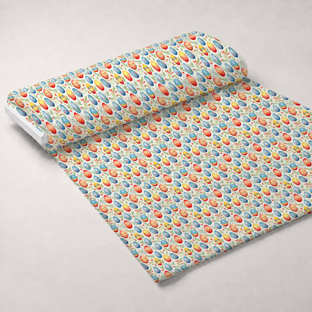 Pysanky Garden Pattern 25 Fleece Fabric — fleece fabric unrolled bolt preview (mv-fleece-v1:bolt)