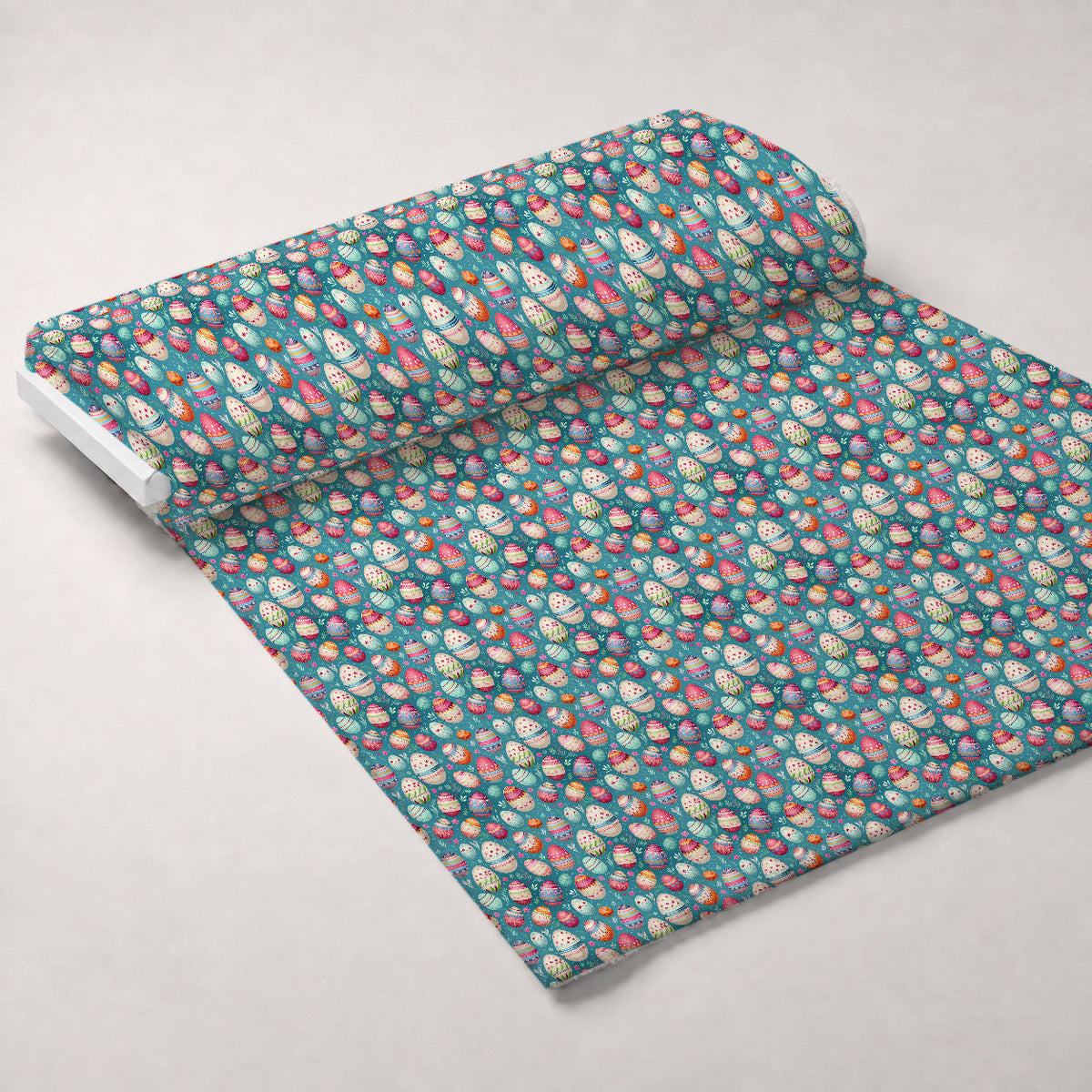 Pysanky Garden Pattern 5 Fleece Fabric — fleece fabric unrolled bolt preview (mv-fleece-v1:bolt)