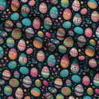 Pysanky Garden Pattern 6 Fleece Fabric — fleece fabric folded close-up preview (mv-fleece-v1:lying)