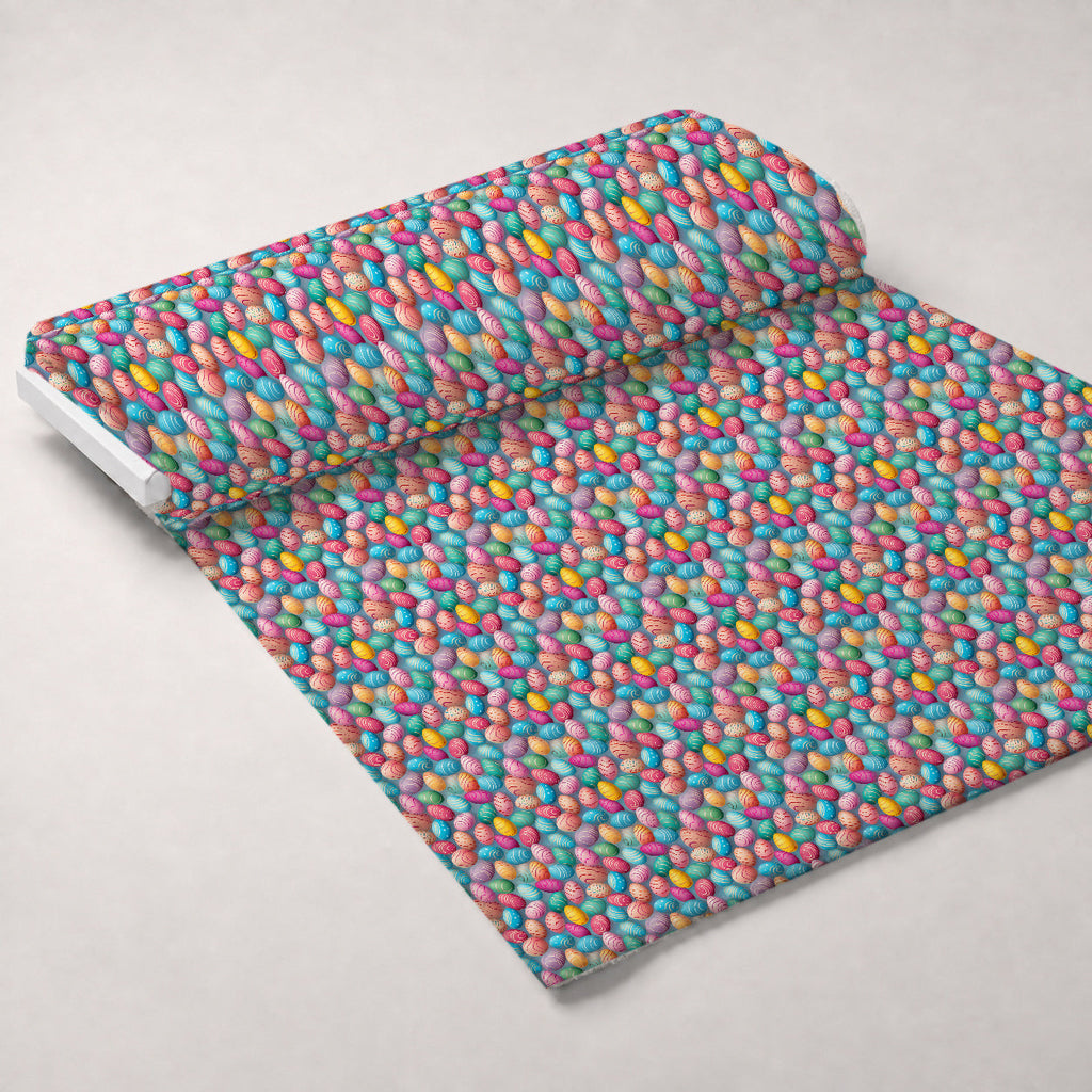 Pysanky Garden Pattern 7 Fleece Fabric — fleece fabric unrolled bolt preview (mv-fleece-v1:bolt)