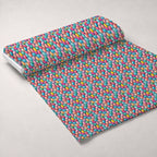 Pysanky Garden Pattern 7 Fleece Fabric — fleece fabric unrolled bolt preview (mv-fleece-v1:bolt)