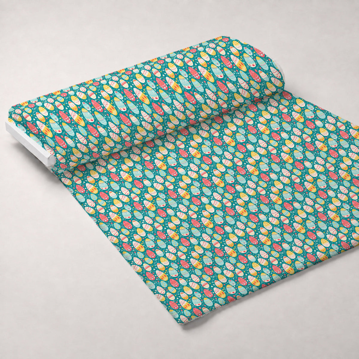 Pysanky Garden Pattern 8 Fleece Fabric — fleece fabric unrolled bolt preview (mv-fleece-v1:bolt)