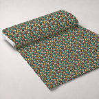 Pysanky Garden Pattern 9 Fleece Fabric — fleece fabric unrolled bolt preview (mv-fleece-v1:bolt)