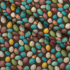 Pysanky Garden Pattern 9 Fleece Fabric — fleece fabric folded close-up preview (mv-fleece-v1:lying)