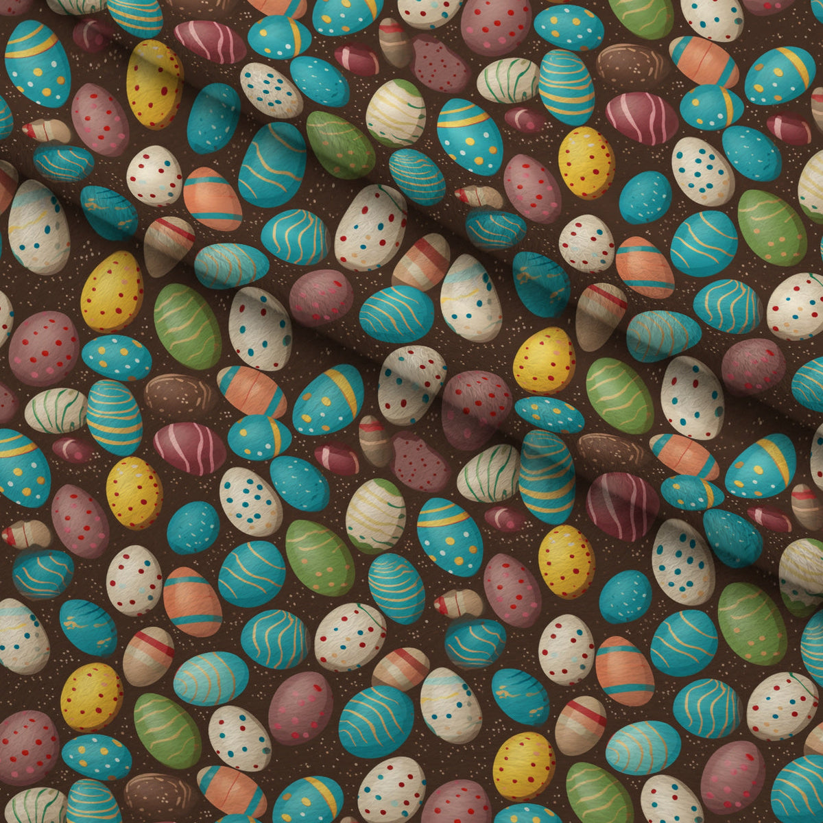 Pysanky Garden Pattern 9 Fleece Fabric — fleece fabric folded close-up preview (mv-fleece-v1:lying)