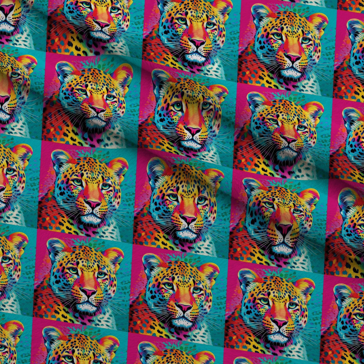 Rainbow Blooms Pattern 1 Fleece Fabric — fleece fabric folded close-up preview (mv-fleece-v1:lying)