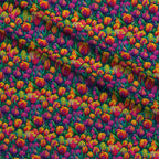 Rainbow Blooms Pattern 10 Fleece Fabric — fleece fabric folded close-up preview (mv-fleece-v1:lying)