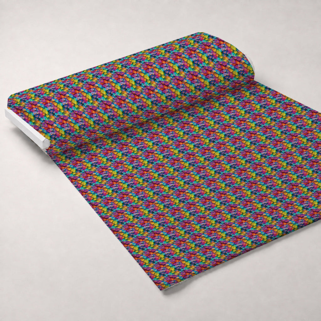 Rainbow Blooms Pattern 12 Fleece Fabric — fleece fabric unrolled bolt preview (mv-fleece-v1:bolt)