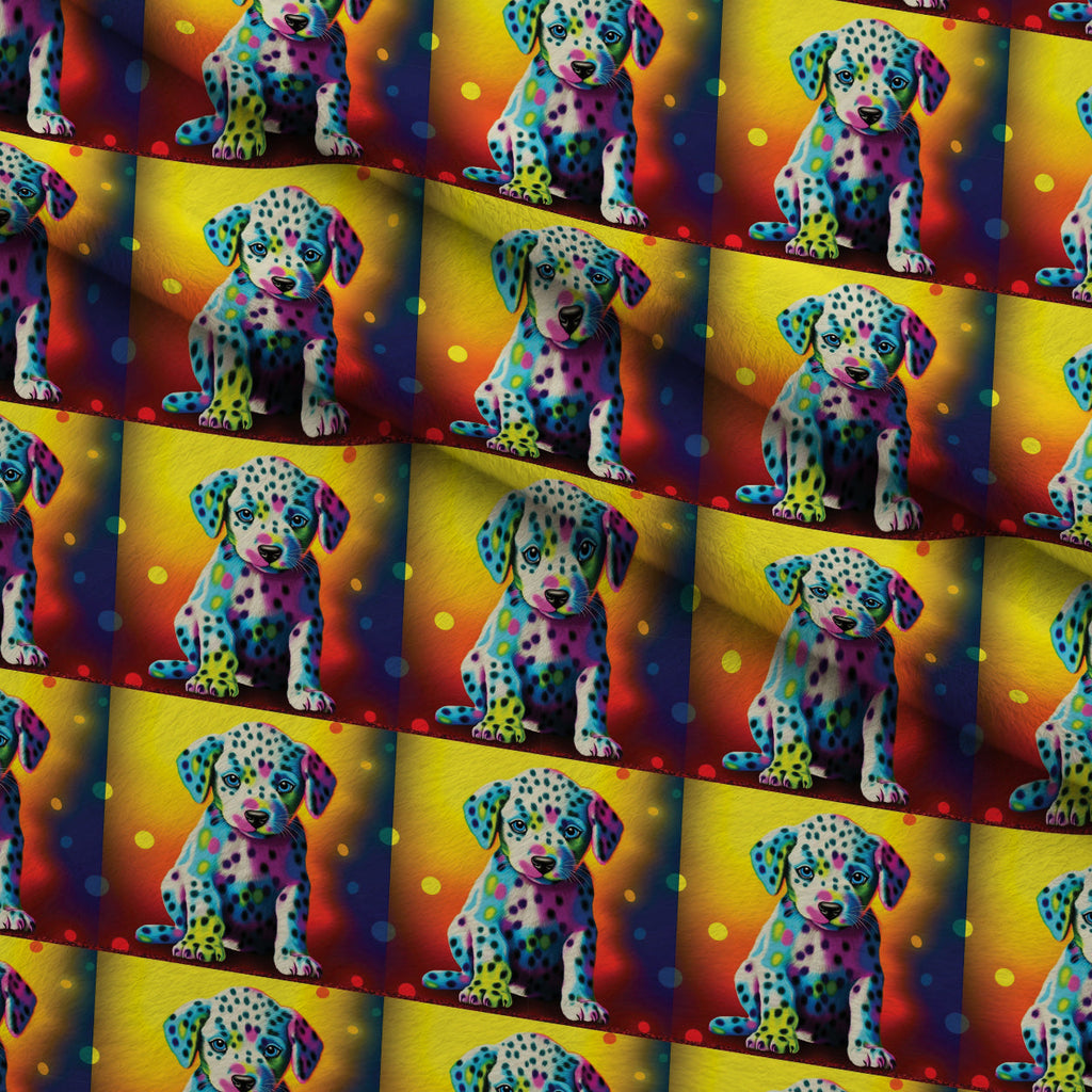 Rainbow Blooms Pattern 2 Fleece Fabric — fleece fabric folded close-up preview (mv-fleece-v1:lying)