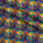 Rainbow Blooms Pattern 3 Fleece Fabric — fleece fabric folded close-up preview (mv-fleece-v1:lying)