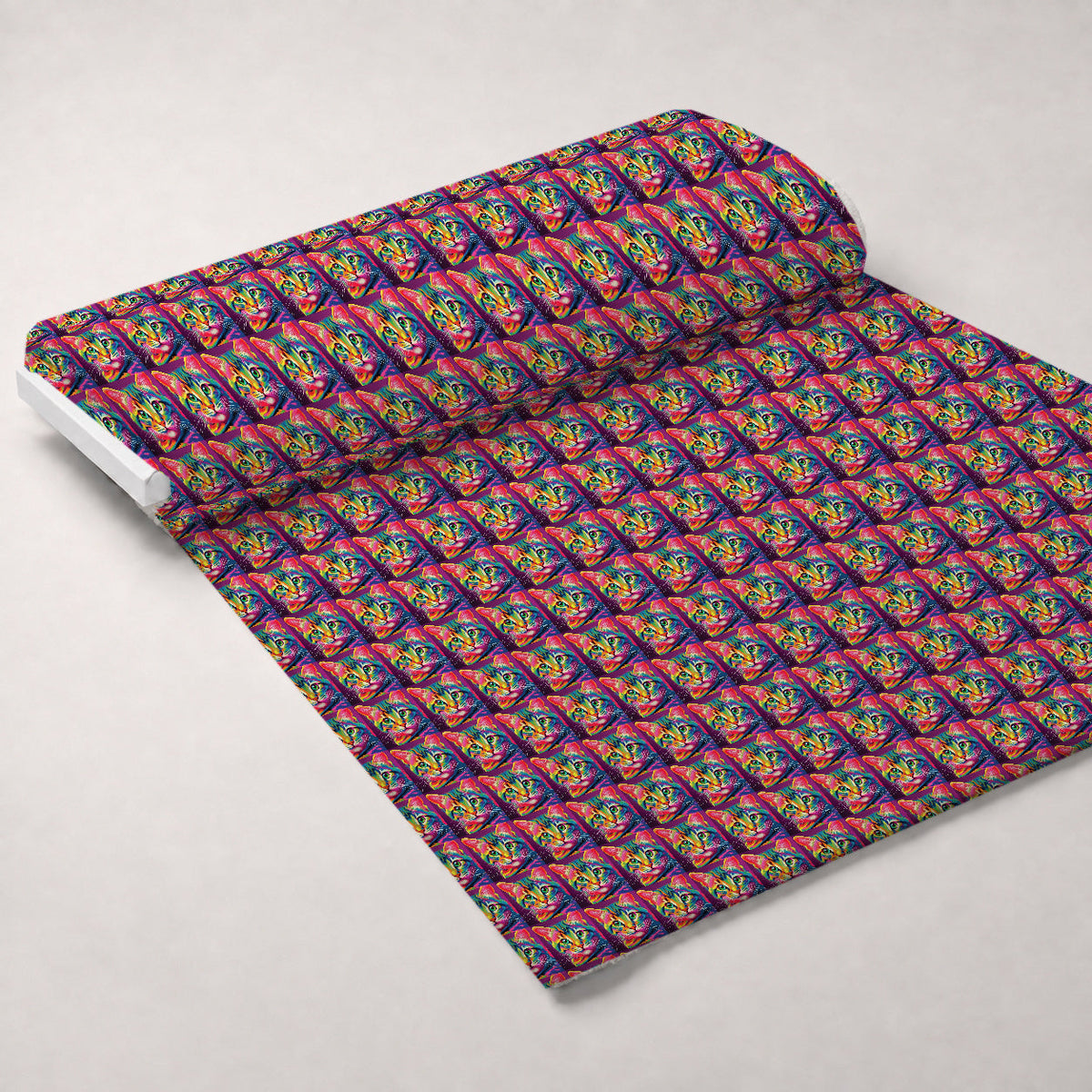 Rainbow Blooms Pattern 5 Fleece Fabric — fleece fabric unrolled bolt preview (mv-fleece-v1:bolt)