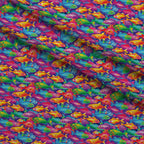 Rainbow Blooms Pattern 9 Fleece Fabric — fleece fabric folded close-up preview (mv-fleece-v1:lying)