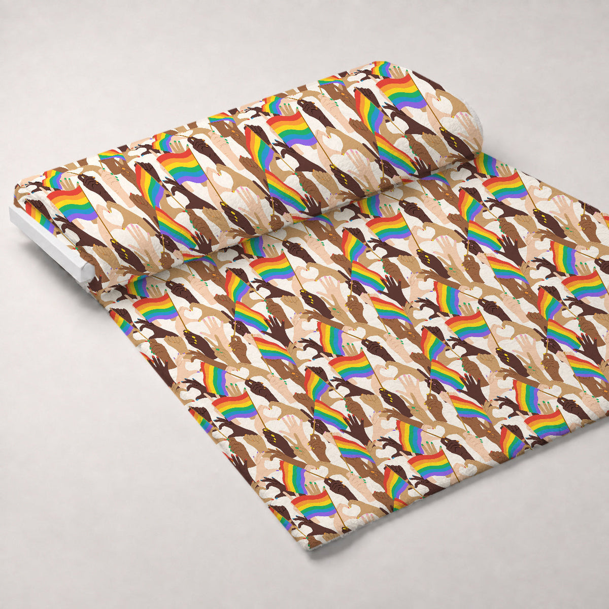 Rainbow Daydream Pattern 13 Fleece Fabric — fleece fabric unrolled bolt preview (mv-fleece-v1:bolt)