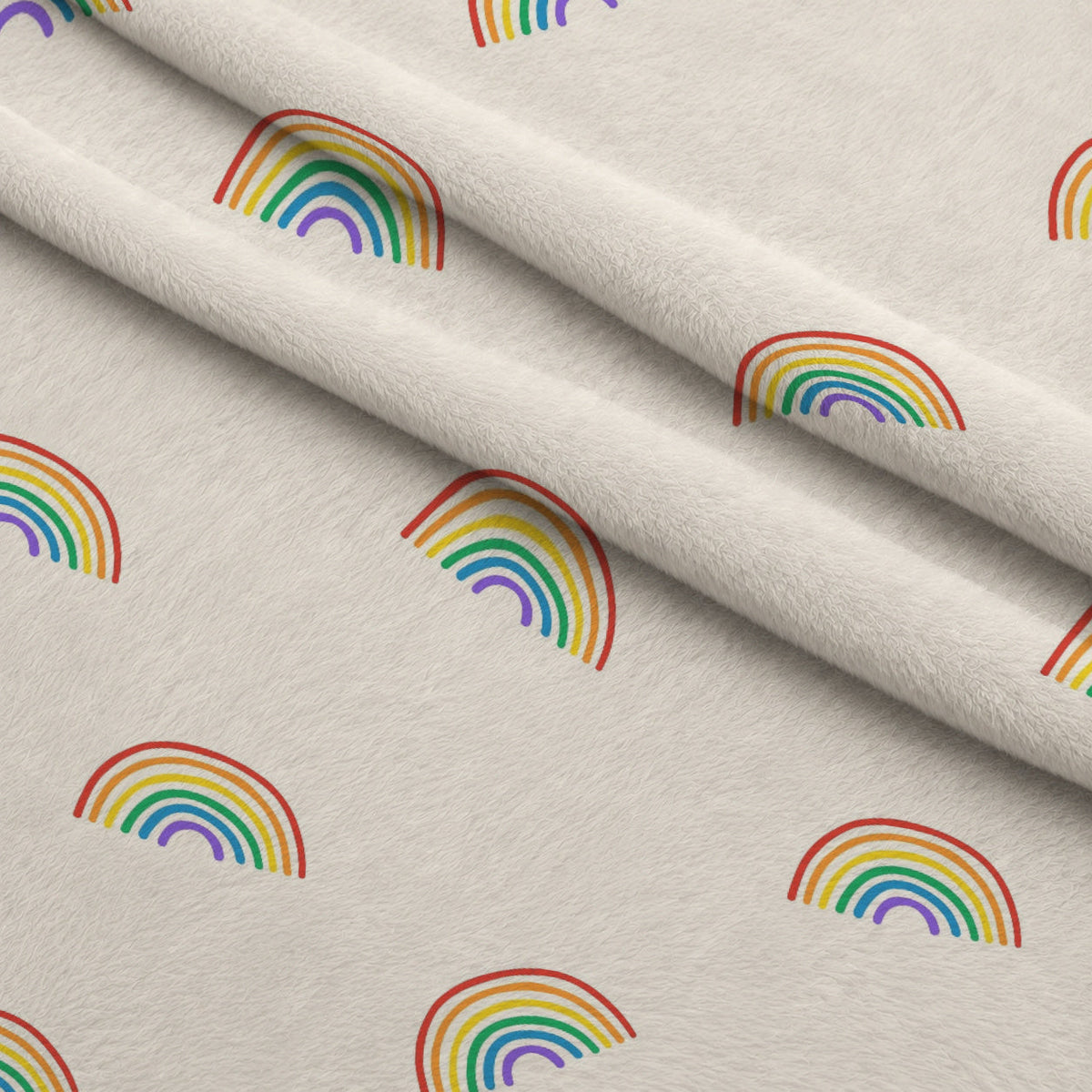 Rainbow Daydream Pattern 14 Fleece Fabric — fleece fabric folded close-up preview (mv-fleece-v1:lying)