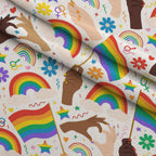 Rainbow Daydream Pattern 2 Fleece Fabric — fleece fabric folded close-up preview (mv-fleece-v1:lying)