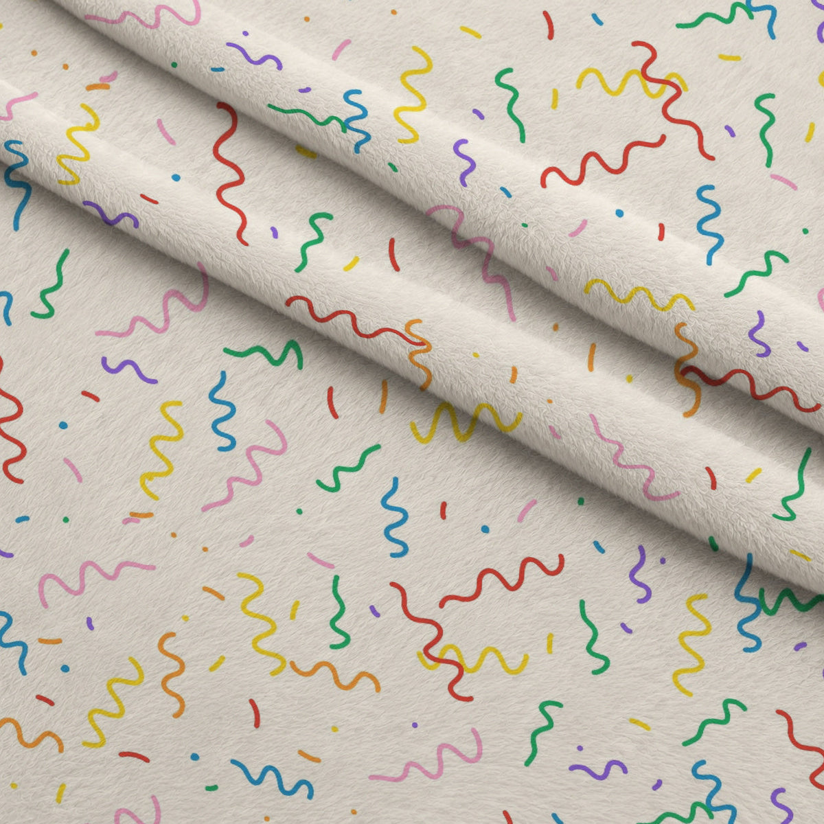 Rainbow Daydream Pattern 9 Fleece Fabric — fleece fabric folded close-up preview (mv-fleece-v1:lying)