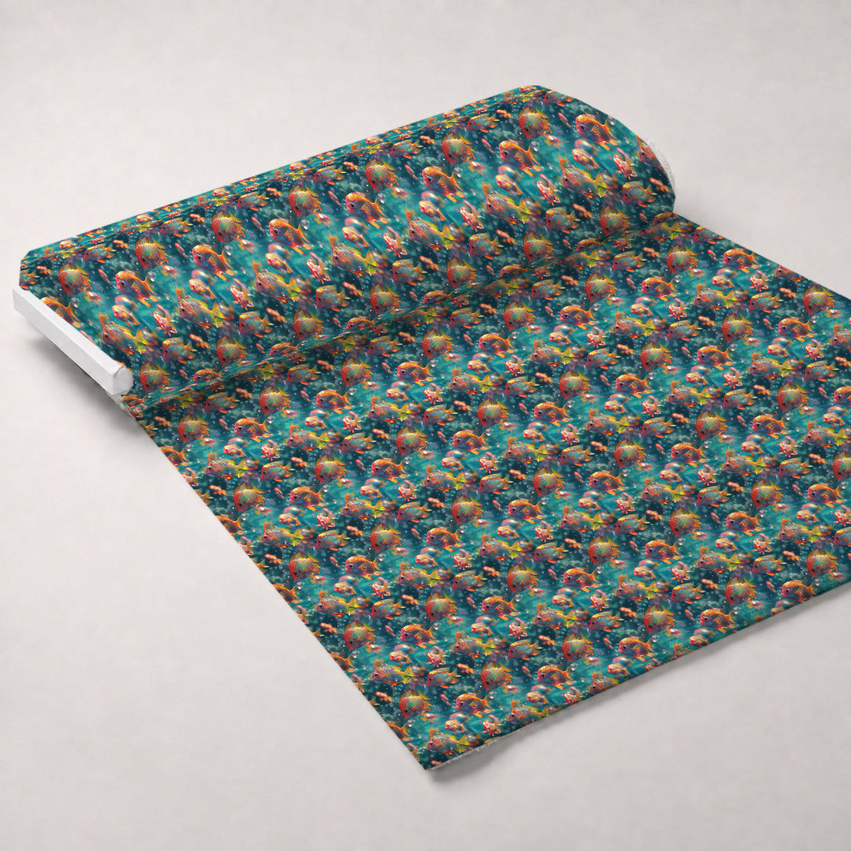 Rainbow Reef Pattern 1 Fleece Fabric — fleece fabric unrolled bolt preview (mv-fleece-v1:bolt)