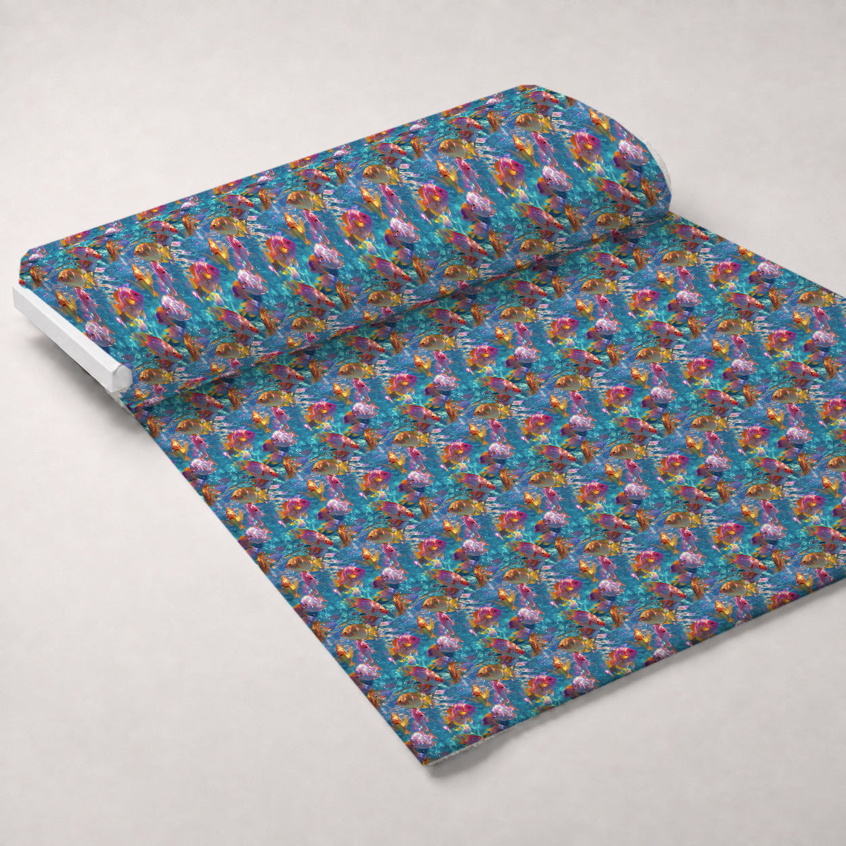 Rainbow Reef Pattern 10 Fleece Fabric — fleece fabric unrolled bolt preview (mv-fleece-v1:bolt)