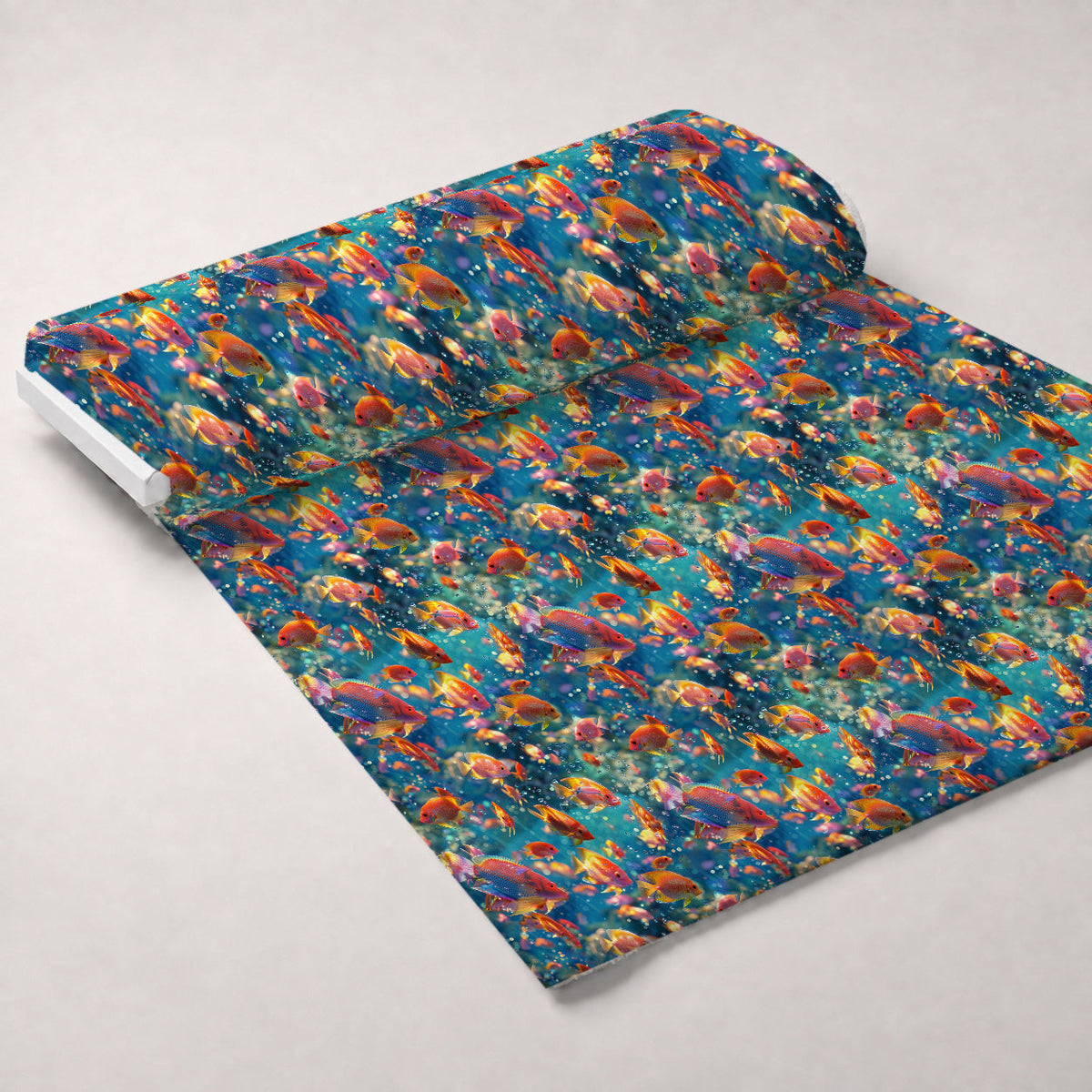 Rainbow Reef Pattern 3 Fleece Fabric — fleece fabric unrolled bolt preview (mv-fleece-v1:bolt)