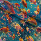 Rainbow Reef Pattern 3 Fleece Fabric — fleece fabric folded close-up preview (mv-fleece-v1:lying)