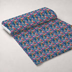 Rainbow Reef Pattern 4 Fleece Fabric — fleece fabric unrolled bolt preview (mv-fleece-v1:bolt)