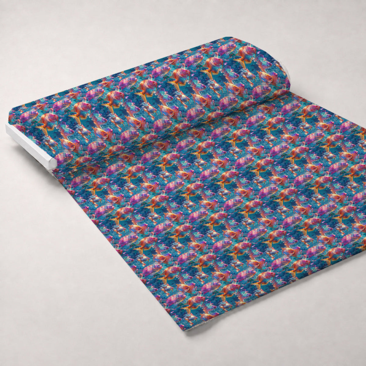 Rainbow Reef Pattern 4 Fleece Fabric — fleece fabric unrolled bolt preview (mv-fleece-v1:bolt)