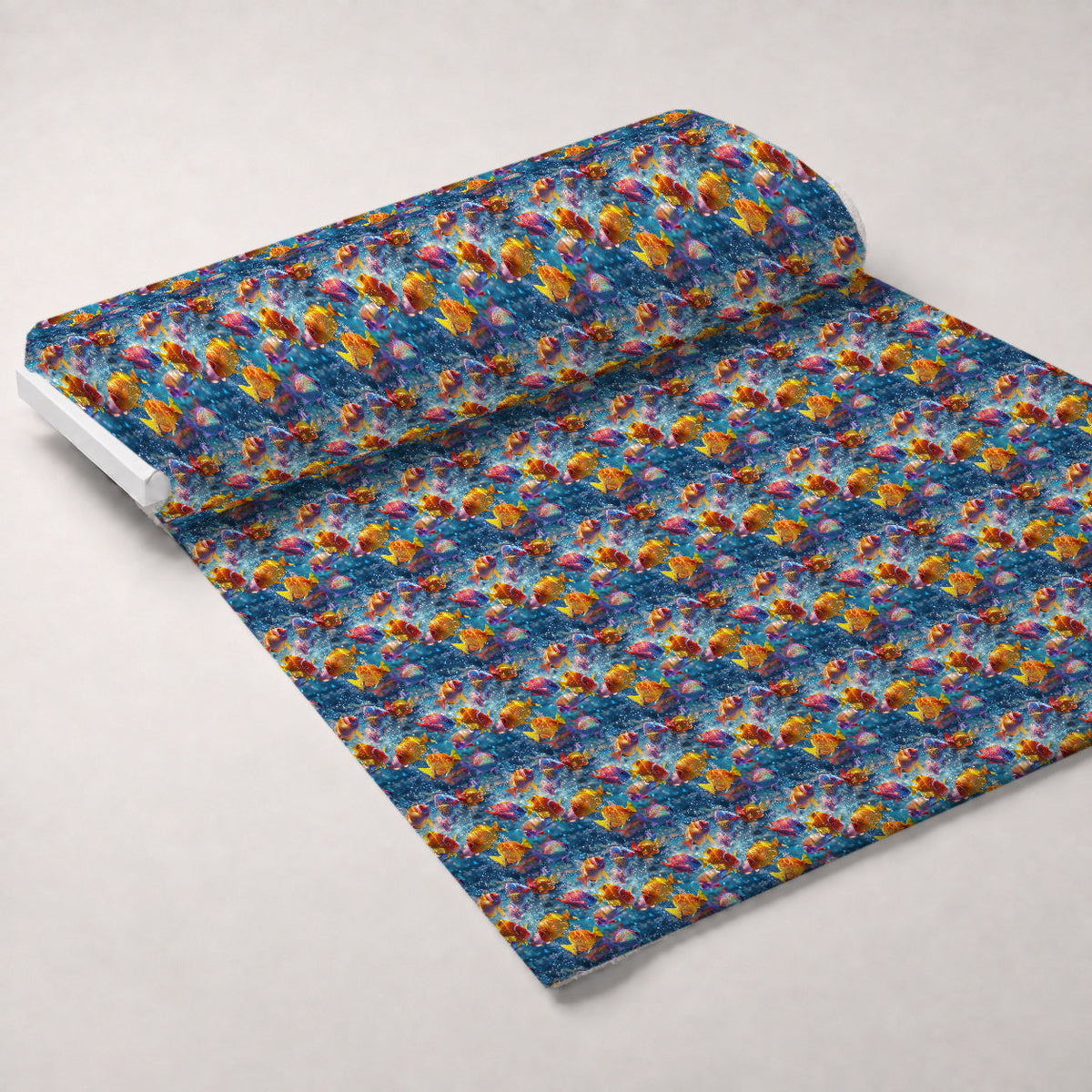 Rainbow Reef Pattern 6 Fleece Fabric — fleece fabric unrolled bolt preview (mv-fleece-v1:bolt)