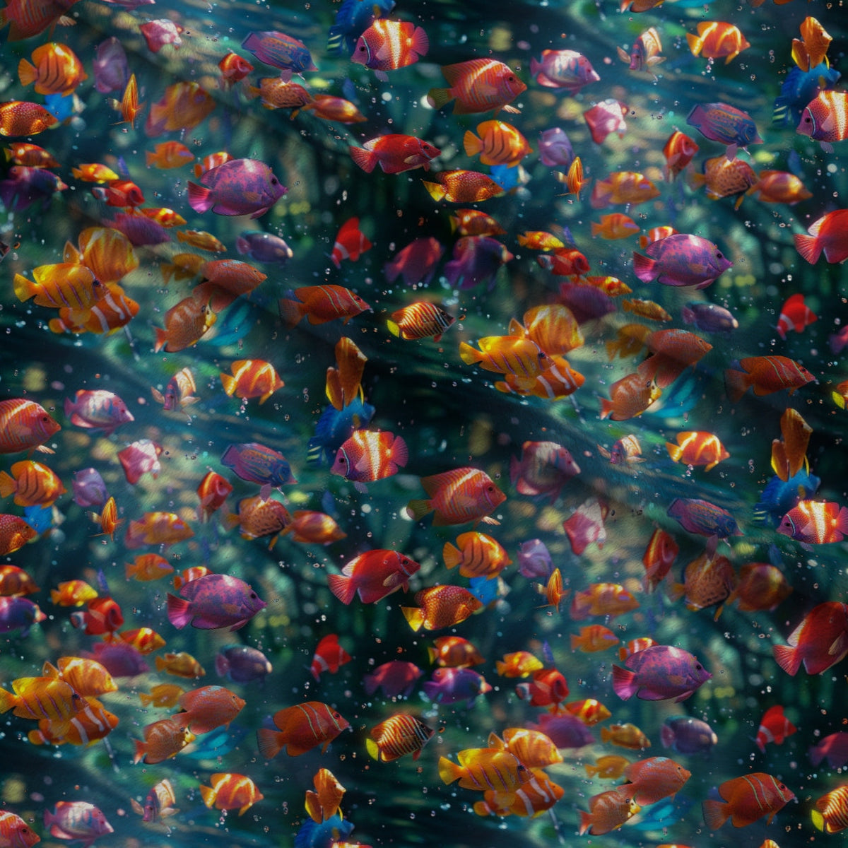 Rainbow Reef Pattern 7 Fleece Fabric — fleece fabric folded close-up preview (mv-fleece-v1:lying)