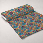 Rainbow Reef Pattern 8 Fleece Fabric — fleece fabric unrolled bolt preview (mv-fleece-v1:bolt)