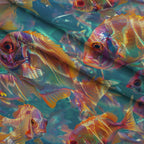 Rainbow Reef Pattern 8 Fleece Fabric — fleece fabric folded close-up preview (mv-fleece-v1:lying)