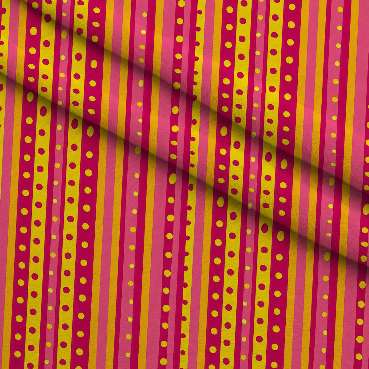 Raspberry Lemonade Pattern 1 Fleece Fabric — fleece fabric folded close-up preview (mv-fleece-v1:lying)