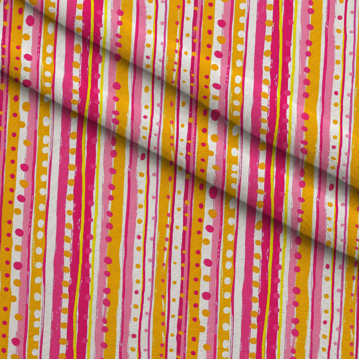 Raspberry Lemonade Pattern 12 Fleece Fabric — fleece fabric folded close-up preview (mv-fleece-v1:lying)