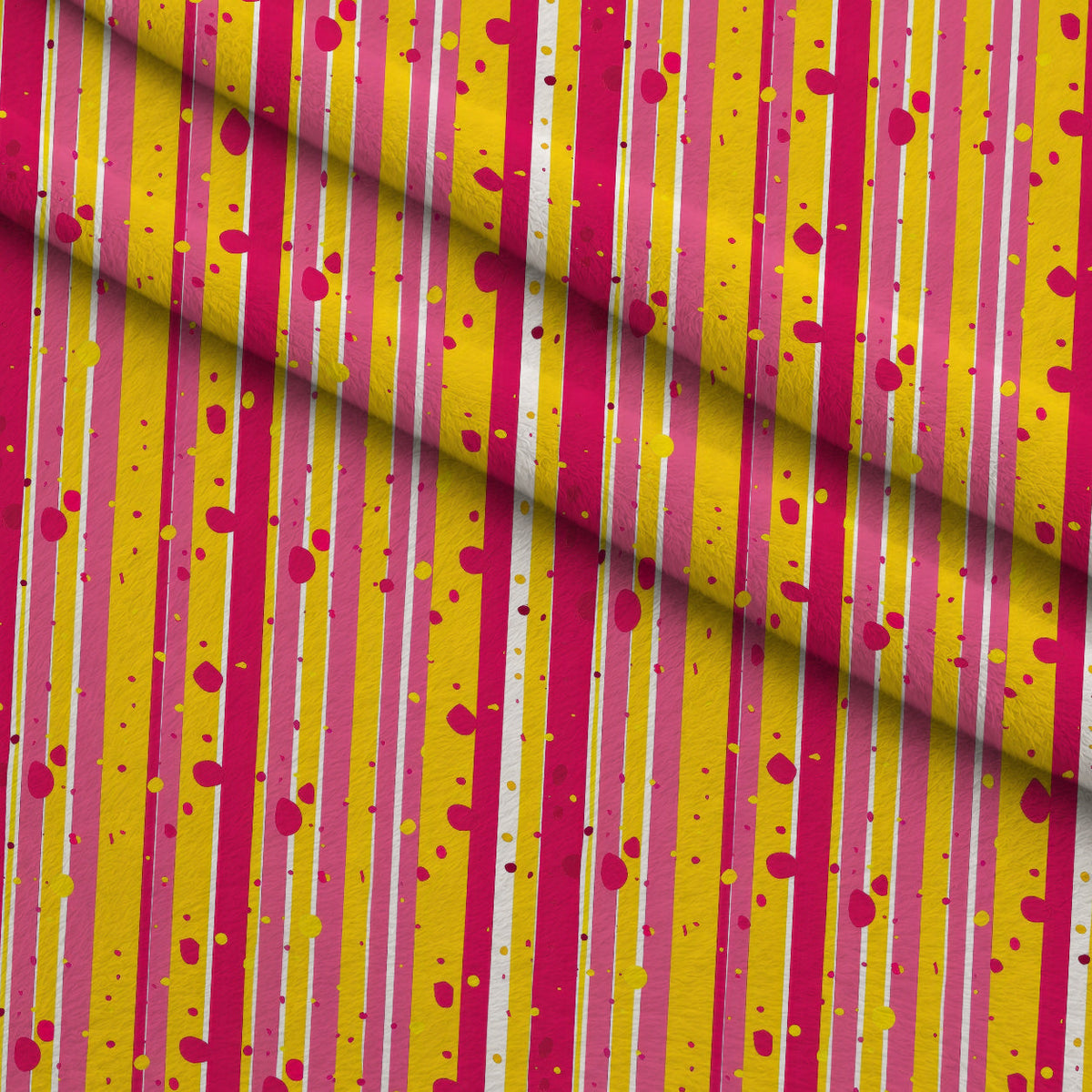 Raspberry Lemonade Pattern 6 Fleece Fabric — fleece fabric folded close-up preview (mv-fleece-v1:lying)