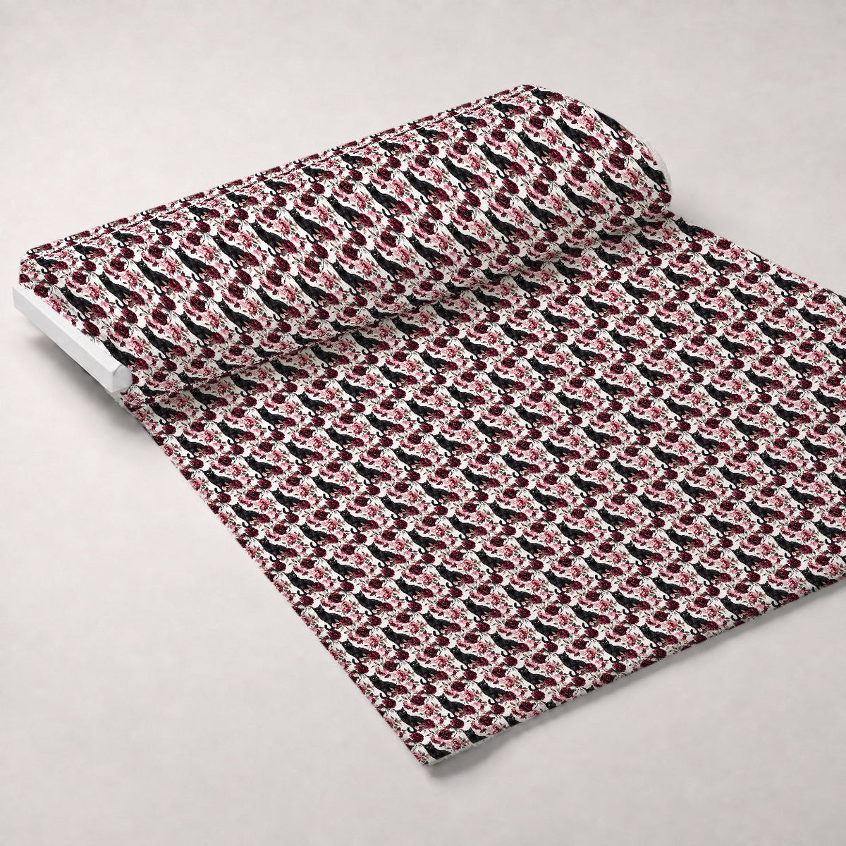 Raven Rose Reverie Pattern 11 Fleece Fabric — fleece fabric unrolled bolt preview (mv-fleece-v1:bolt)
