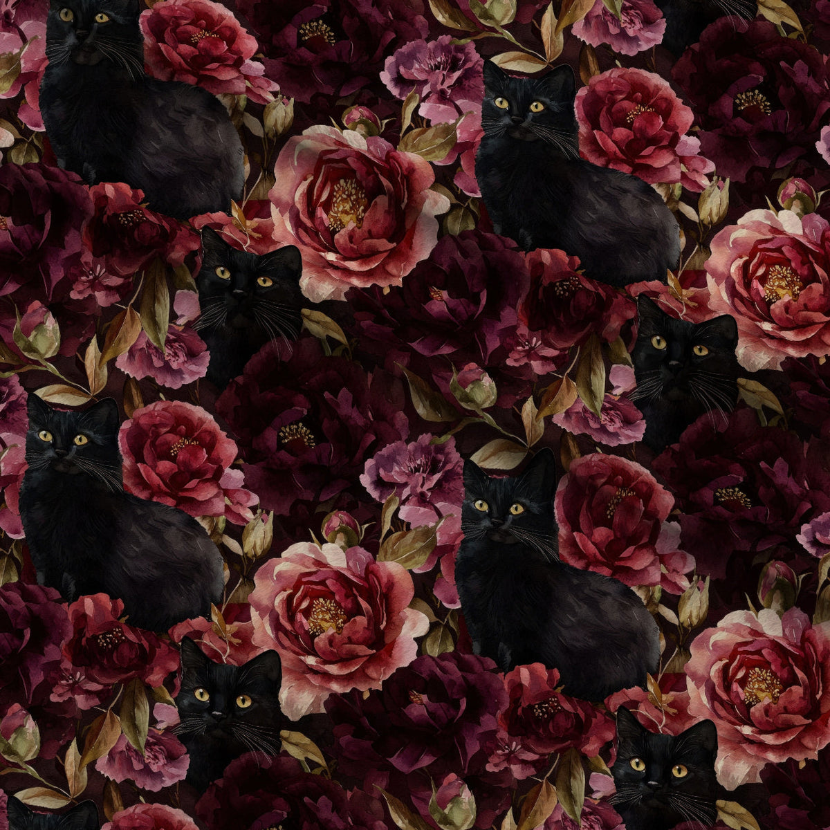 Raven Rose Reverie Pattern 12 Fleece Fabric — fleece fabric folded close-up preview (mv-fleece-v1:lying)