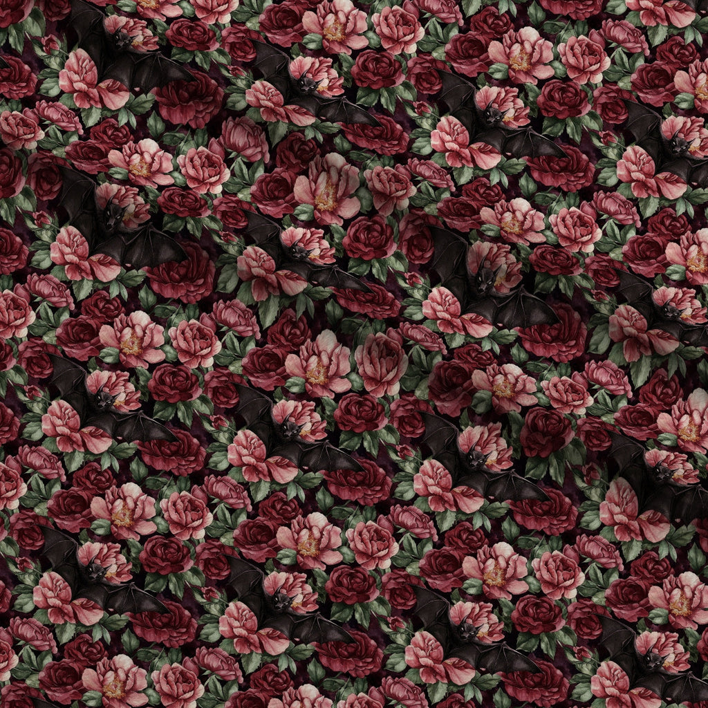 Raven Rose Reverie Pattern 14 Fleece Fabric — fleece fabric folded close-up preview (mv-fleece-v1:lying)