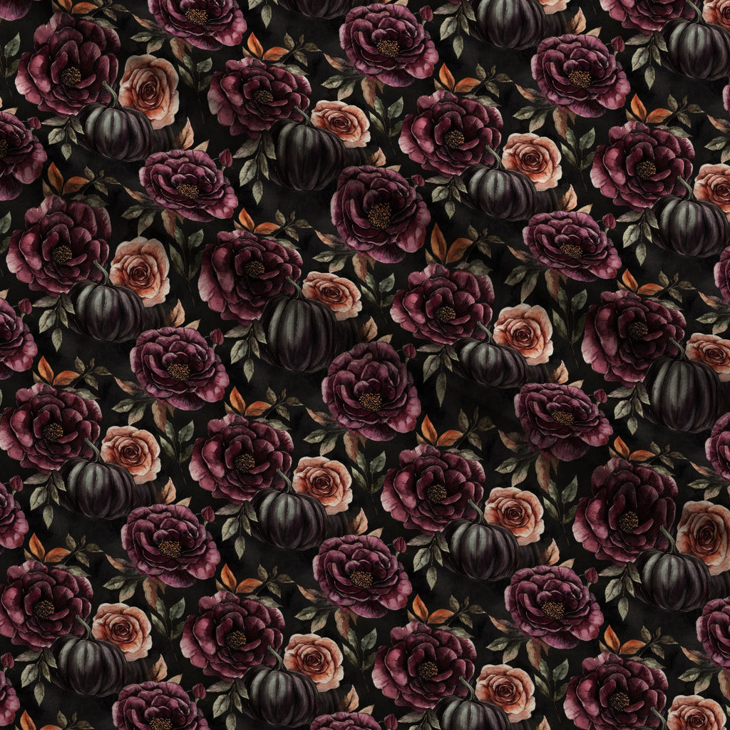 Raven Rose Reverie Pattern 2 Fleece Fabric — fleece fabric folded close-up preview (mv-fleece-v1:lying)