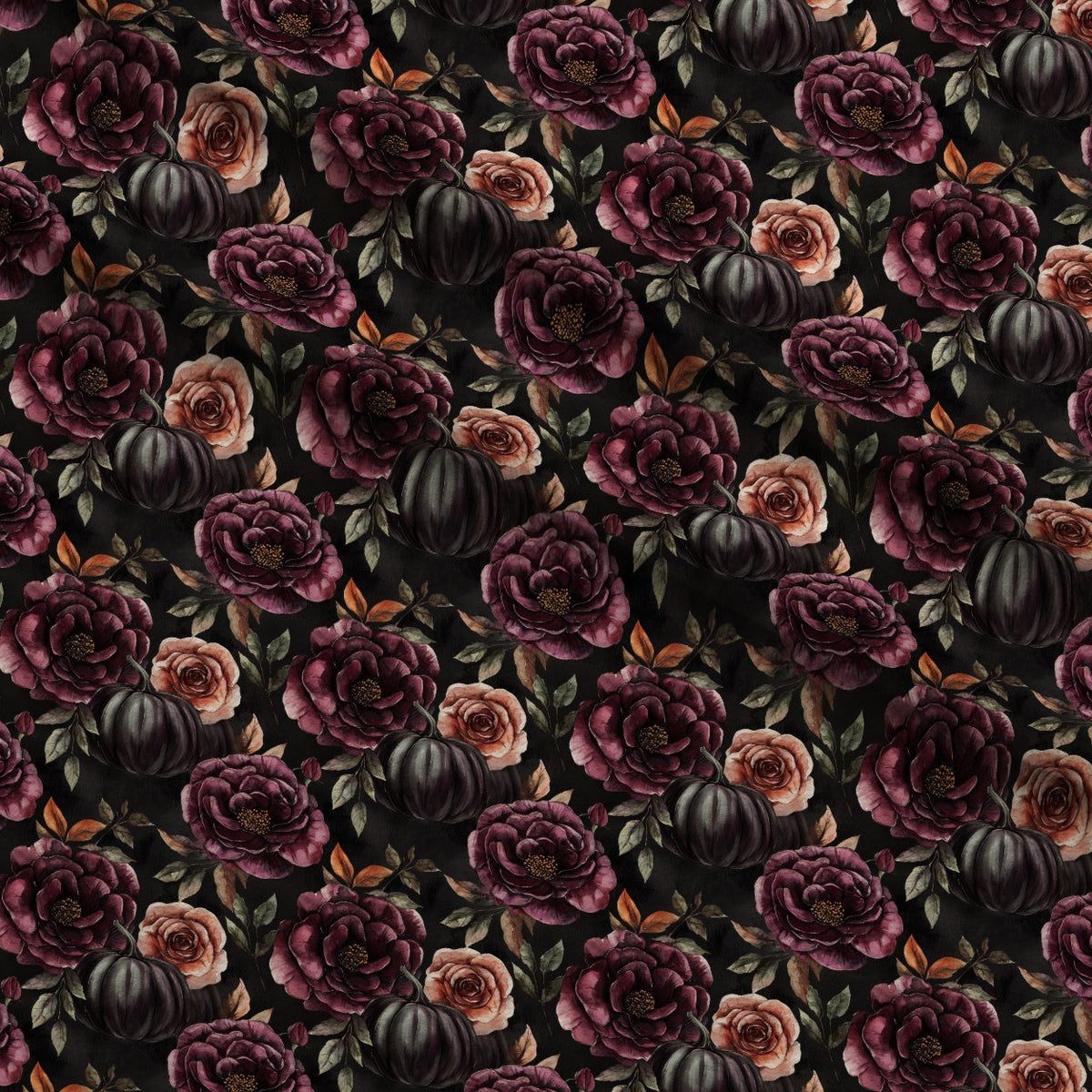 Raven Rose Reverie Pattern 2 Fleece Fabric — fleece fabric folded close-up preview (mv-fleece-v1:lying)