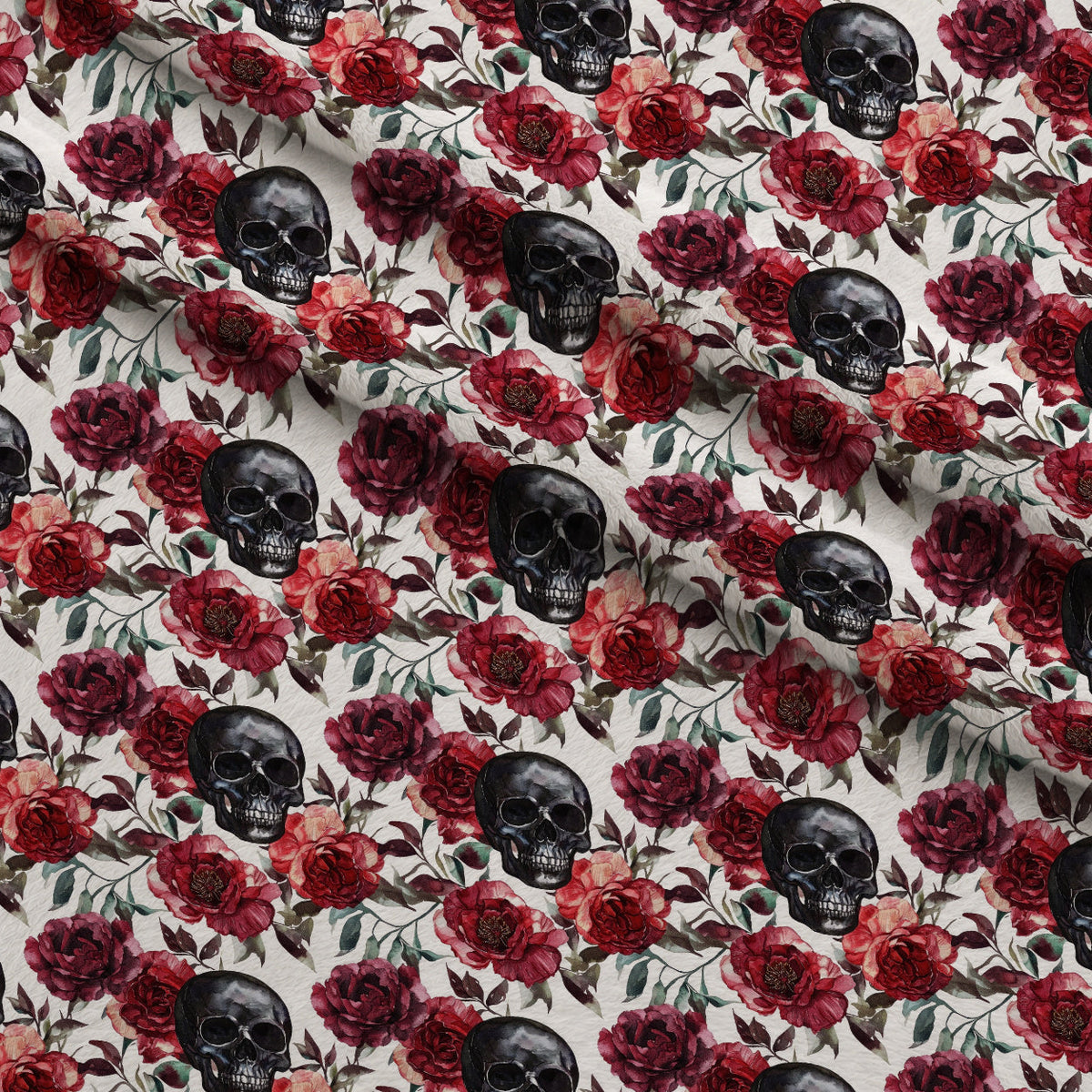 Raven Rose Reverie Pattern 25 Fleece Fabric — fleece fabric folded close-up preview (mv-fleece-v1:lying)