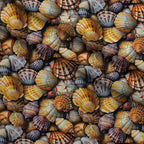 Realistic Sea Shells Fleece Fabric — fleece fabric folded close-up preview (mv-fleece-v1:lying)