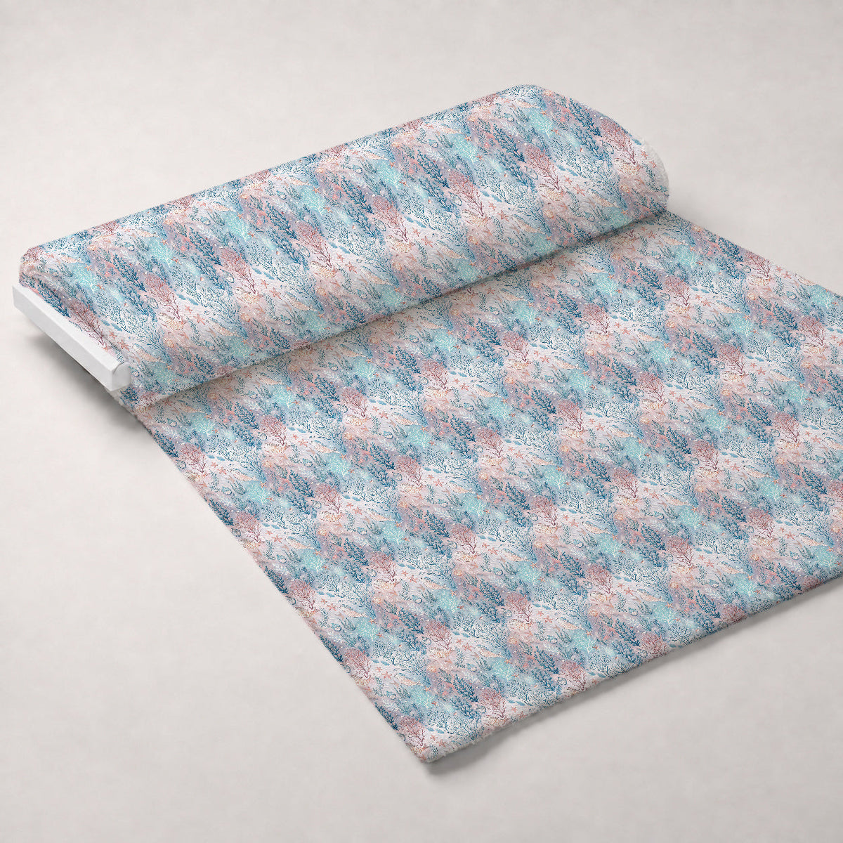 Reef Reverie Pattern 1 Fleece Fabric — fleece fabric unrolled bolt preview (mv-fleece-v1:bolt)