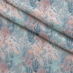 Reef Reverie Pattern 1 Fleece Fabric — fleece fabric folded close-up preview (mv-fleece-v1:lying)